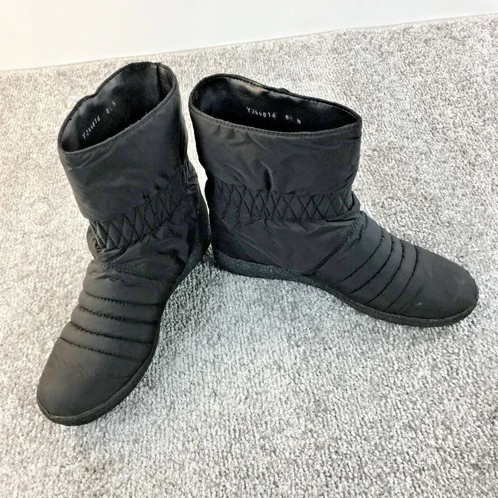 Stuart Weitzman cold weather Rain‎ Snow black boots Slip On Women's Sz 8.5 N